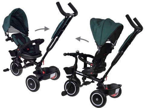 Tiny Bike Rowerek dziecięcy trójkołowy Tiny Bike 3w1 z daszkiem OBRACANY SP0650