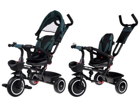 Tiny Bike Rowerek dziecięcy trójkołowy Tiny Bike 3w1 z daszkiem OBRACANY SP0650