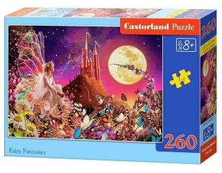 Castorland Puzzle 260 Fairy Fantasies wróżki motylki zamek B-27606