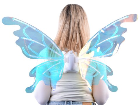 JOKOMISIADA Bajkowe Skrzydła dla Motylka, Elfa, Wróżki Świecące skrzydełka Led ZA5001