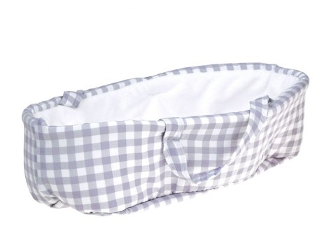 JOKOMISIADA Bobas Lalka Noworodek ubrana szara czapka sukienka maskotka królik ZA5007