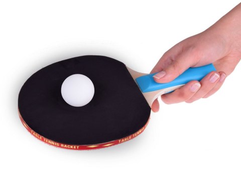 JOKOMISIADA Drewniane PALETKI do gry w ping-pong + 3 piłeczki Tenis stołowy SP0768