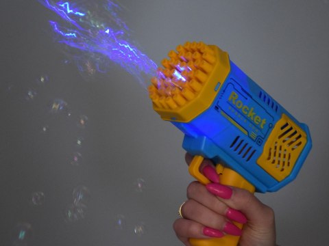 JOKOMISIADA Zestaw Pistolet na bańki mydlane światło + płyn dla dzieci ZA4976