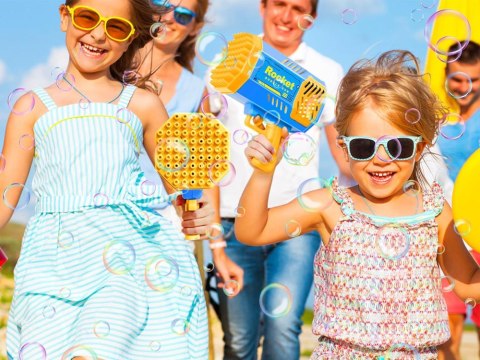 JOKOMISIADA Zestaw Pistolet na bańki mydlane światło + płyn dla dzieci ZA4976