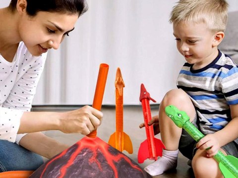 JOKOMISIADA Zestaw Wulkan Wyrzutnia Dinozaurów rakieta armata katapulta ZA5006