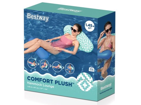 Bestway Bestway Fotel do pływania leżak hamak wodny Comfort Plush 145x87 cm 43555