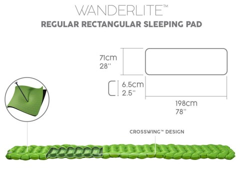 Bestway Bestway Materac karimata pod śpiwór WanderLite Large 198x71cm 69616