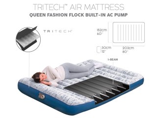 Bestway Bestway Materac kempingowy 2-os. 300kg 203x152cm - wbudowana pompka 67836