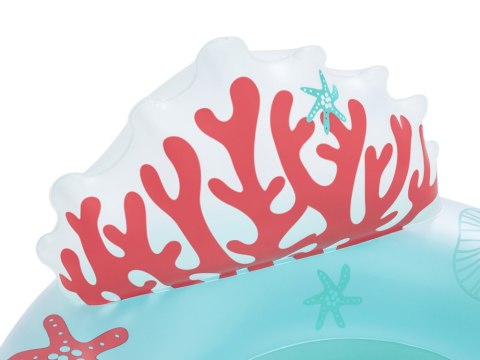 Bestway Bestway niebieskie koło dmuchane z oparciem rafa koralowa 107cm 43730