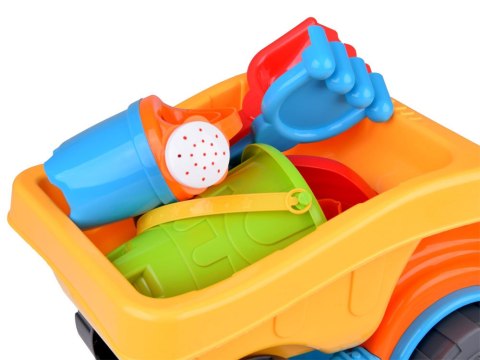 JOKOMISIADA Duży zestaw Auto Wywrotka do piasku, foremki, łopatka, grabki ZA5076