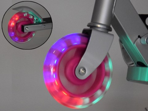 JOKOMISIADA Lekka Składana Hulajnoga Świecące koła Idealna dla Dzieci SP0786