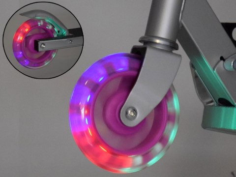 JOKOMISIADA Lekka Składana Hulajnoga z Świecące koła Idealna dla Dzieci SP0786