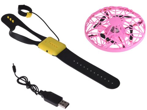 JOKOMISIADA Latający dysk Dron z światłem LED Zdalnie sterowany ręką RC0653 RO