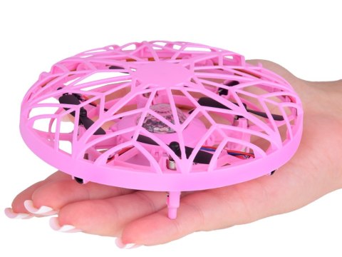 JOKOMISIADA Latający dysk Dron z światłem LED Zdalnie sterowany ręką RC0653 RO