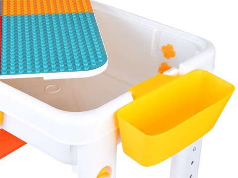 JOKOMISIADA Regulowany Stolik 3w1 Dwustronny blat Zestaw do budowania klocków ZA5160