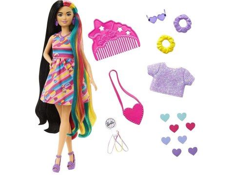 Mattel Lalka Barbie Totally Hair Kolorowe włosy akcesoria serduszka HCM90 ZA5085