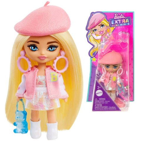 Mattel Lalka stylowa modowa Barbie Extra Mini Minis w berecie HLN48 ZA5105C