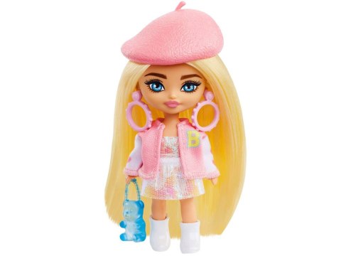 Mattel Lalka stylowa modowa Barbie Extra Mini Minis w berecie HLN48 ZA5105C