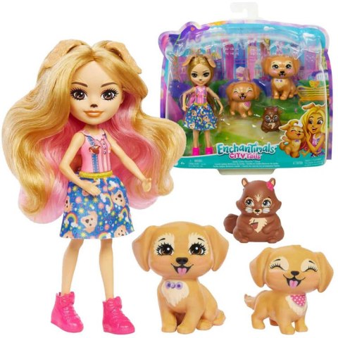 Producent niezdefiniowany Enchantimals Lalka Golden Retriever figurki szczeniaków wiewiórka ZA5088