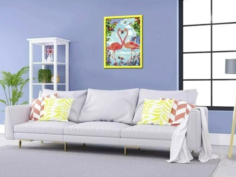 Producent niezdefiniowany Namaluj obraz Zakochane FLAMINGI Zestaw do malowania obrazu Flaming ZA5131