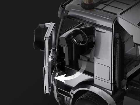 EE Mercedes Arocs METALOWA wywrotka sterowana EE ruchoma naczepa 1:20 RC0667