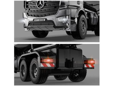 EE Mercedes Arocs METALOWA wywrotka sterowana EE ruchoma naczepa 1:20 RC0667