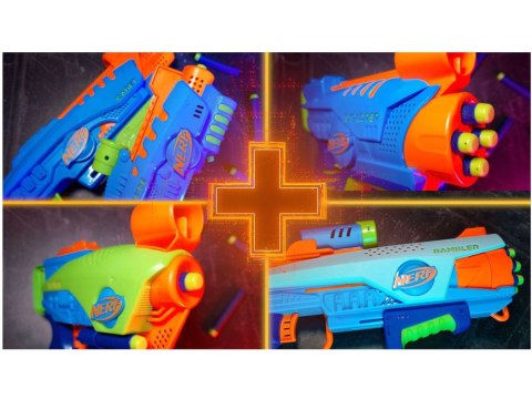 Hasbro Nerf blaster Elite JR Rookie Pack wyrzutnia 32 naboje tarcze ZA5180