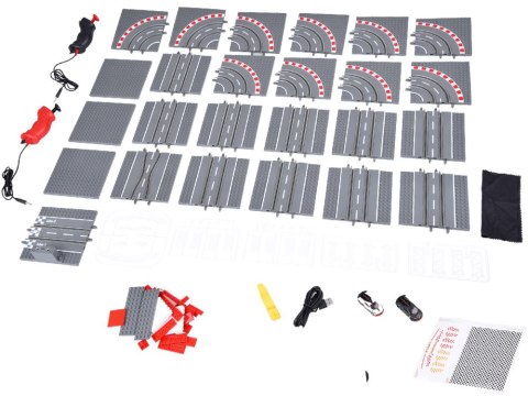 JOKOMISIADA Bugatti Wyścigowy Tor z Klocków 2 Auta na Pilota! Super zabawa RC0664