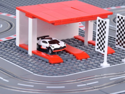 JOKOMISIADA Bugatti Wyścigowy Tor z Klocków 2 Auta na Pilota! Super zabawa RC0664