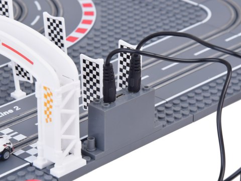 JOKOMISIADA Bugatti Wyścigowy Tor z Klocków 2 Auta na Pilota! Super zabawa RC0664