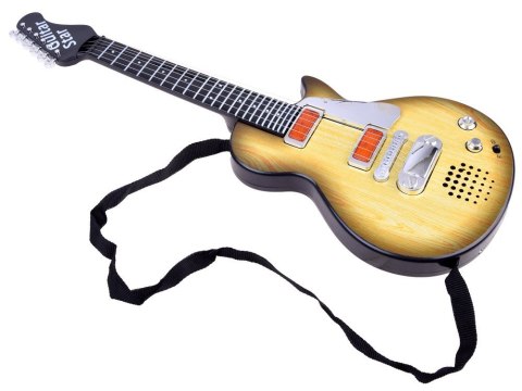 JOKOMISIADA Gitara elektryczna zabawka dla dziecka melodie światło + pasek IN0169 JA