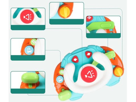 JOKOMISIADA Interaktywna sensoryczna Kierownica dla dzieci światło, dźwięk ZA5189