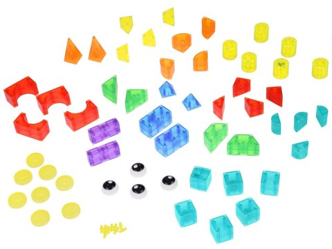 JOKOMISIADA Klocki magnetyczne 3D Podświetlane klocki magnetyczne 64 ele ZA5240