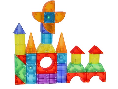 JOKOMISIADA Klocki magnetyczne 3D Podświetlane klocki magnetyczne 64 ele ZA5240