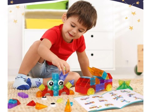 JOKOMISIADA Klocki magnetyczne 3D Podświetlane klocki magnetyczne 64 ele ZA5240