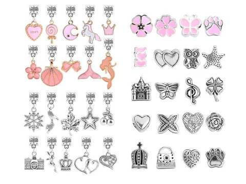 JOKOMISIADA Kreatywny zestaw do robienia bransoletek CHARMS koraliki ZA5206