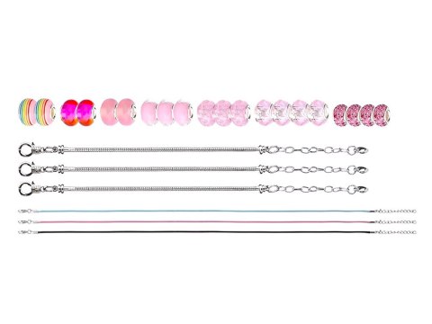 JOKOMISIADA Kreatywny zestaw do robienia bransoletek CHARMS koraliki ZA5206