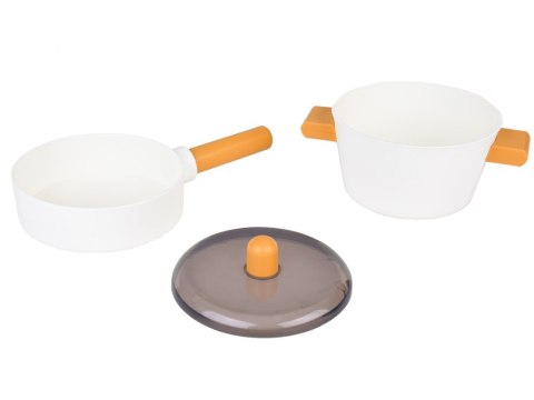 JOKOMISIADA Kuchenka indukcyjna + garnki talerze warzywa do krojenia zestaw ZA5246