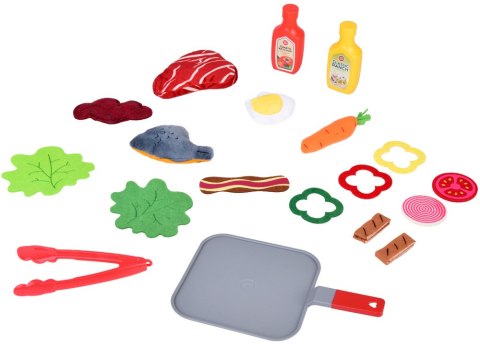 JOKOMISIADA MIĘKKI Zestaw do robienia obiadu Materiałowe warzywa Stek Ryba ZA5244