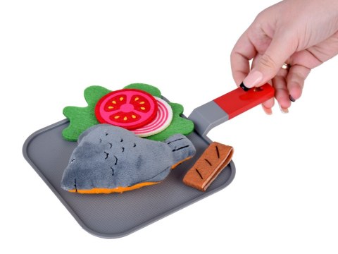 JOKOMISIADA MIĘKKI Zestaw do robienia obiadu Materiałowe warzywa Stek Ryba ZA5244