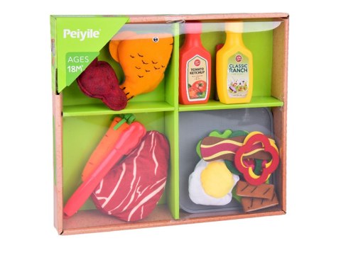 JOKOMISIADA MIĘKKI Zestaw do robienia obiadu Materiałowe warzywa Stek Ryba ZA5244