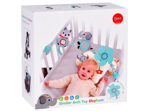 JOKOMISIADA Pałąk Zawieszka do łóżeczka interaktywna sensoryczna dla niemowląt ZA5211