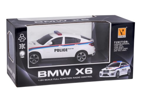 JOKOMISIADA Sportowy radiowóz BMW X6 auto sterowane na pilota RC0660 BI
