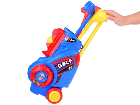 JOKOMISIADA Zestaw do gry Mini Golf kije + piłki + stojak na kółkach dla dzieci SP0804