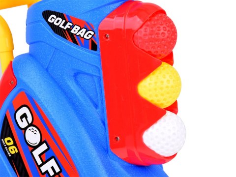 JOKOMISIADA Zestaw do gry Mini Golf kije + piłki + stojak na kółkach dla dzieci SP0804