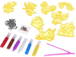 JOKOMISIADA Zestaw kreatywny do tworzenia breloczków Zrób to Sam Szablony Farby ZA5208