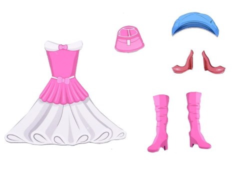 Producent niezdefiniowany Układanka magnetyczna Ubierz Lalę w wyjątkowe stylizacje ZA5198