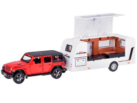 JOKOMISIADA Auto na wakacje Samochód terenowy + Przyczepa kempingowa światła ZA5351