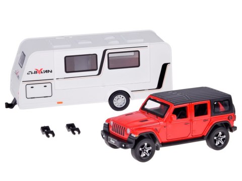 JOKOMISIADA Auto na wakacje Samochód terenowy + Przyczepa kempingowa światła ZA5351