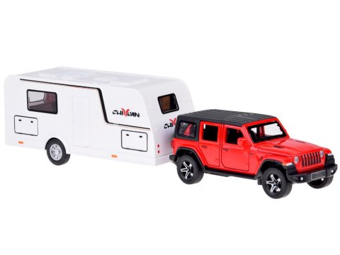 JOKOMISIADA Auto na wakacje Samochód terenowy + Przyczepa kempingowa światła ZA5351